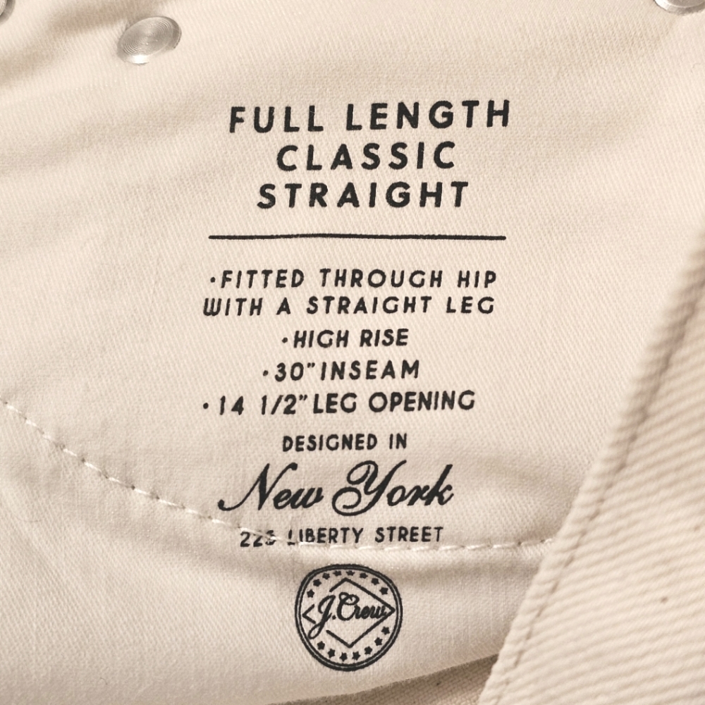 J. Crew High-Rise Full Length '90s Classic Straight Jean Natural Denim Size 26 - Picture 5 of 13